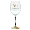 50th Birthday Wine Glass