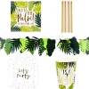 Tropical Party Tableware & Decorations Bundle - 10 Guests
