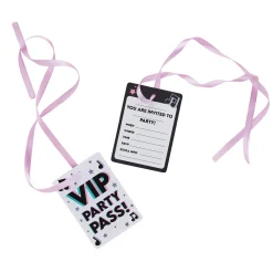 VIP Pass Party Invitations - Pack of 10