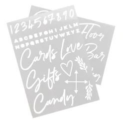 Wedding Letter Stencils - Pack of 4