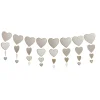 White & Gold Hearts Card Garland