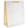 White & Gold Trees Large Portrait Christmas Gift Bag