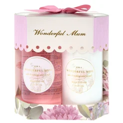 Wonderful Mum Tea Rose & Velvet Body Lotion & Shower Gel Set