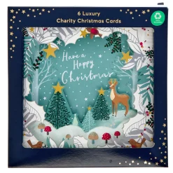 Woodland Scene Luxury Charity Christmas Cards - Pack of 6