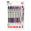 Zebra Z-Grip Multicoloured Ballpoint Pens - Pack of 8